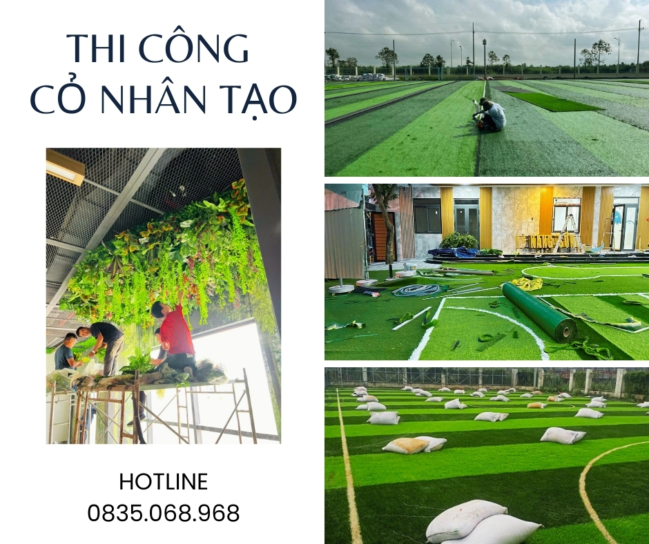 Cách Thi Công Cỏ Nhân Tạo Chi Tiết