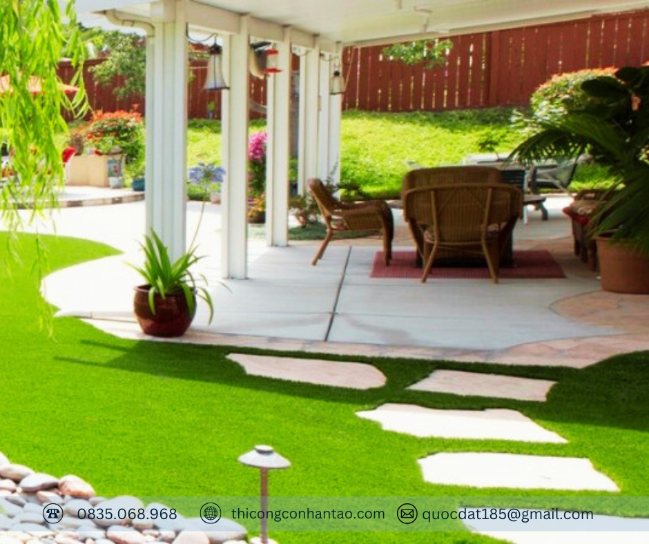 Sử dụng đá sỏi trang trí thiết kế khu vườn