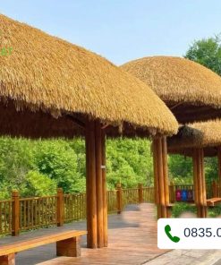 Trang trí không gian với mái tranh nhân tạo