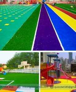 Cỏ nhân tạo màu trắng cho khu vui chơi
