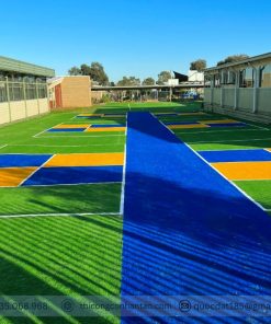 Ứng dụng cỏ nhân tạo màu trong sân thể thao, khu vui chơi đa năng