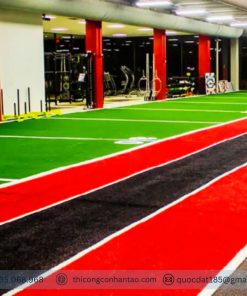 Sử dụng cỏ nhân tạo màu cho phòng tập gym