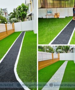 Trang trí nhà ở, nội thất, không gian cũng cỏ nhân tạo màu