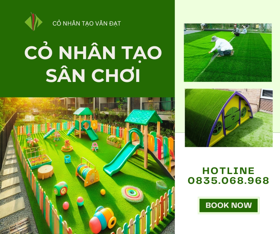 Ứng Dụng Cỏ Nhân Tạo Trong Các Trường Mẫu Giáo
